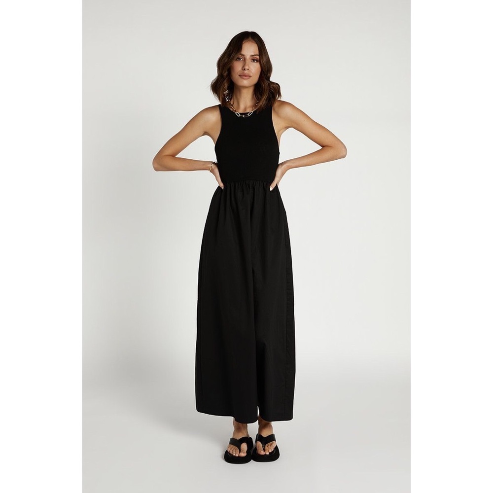 Dissh Miskin BLack Knit Cotton Midi Dress